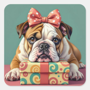 Sticker Carré Je vous souhaite un anniversaire paw-some   Funny 