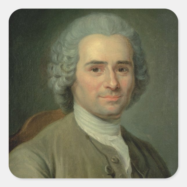 Sticker Carré Jean-Jacques Rousseau (Devant)