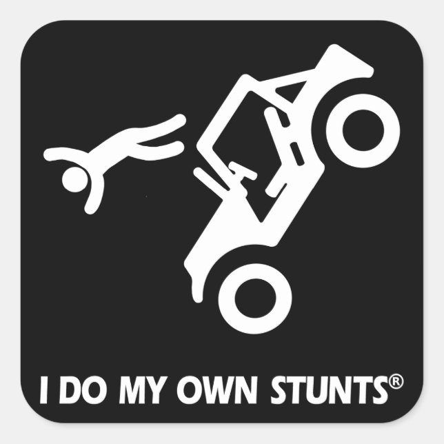 Sticker Carré Jeep My own Stunts (Devant)