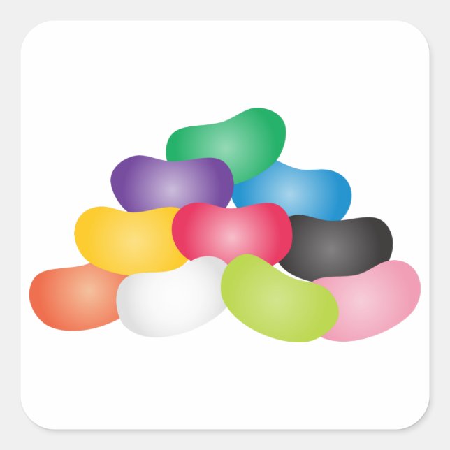 Sticker Carré Jelly Beans (Devant)