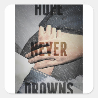 Sticker Carré J'espère ne jamais me noyer