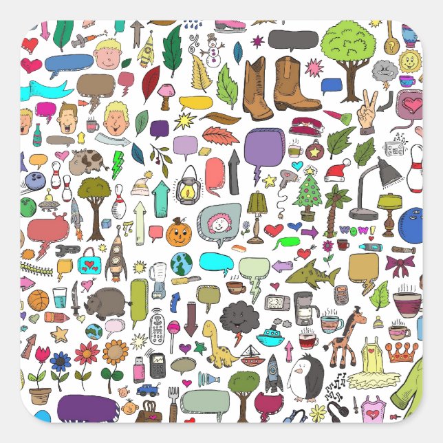 Sticker Carré J'espionne avec mon petit oeil (Devant)