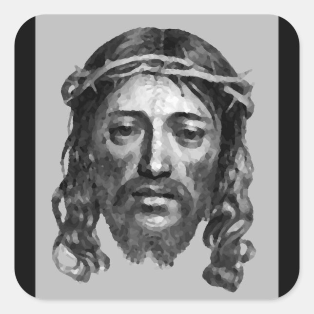 STICKER CARRÉ JESUS CHRIST (Devant)