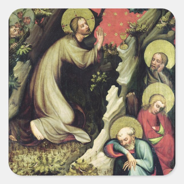Sticker Carré Jésus dans le jardin de Gethsémani (Devant)