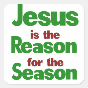 Sticker Carré Jésus est la raison de la saison