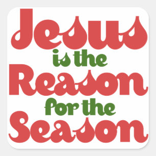 Sticker Carré Jésus est la raison de la saison