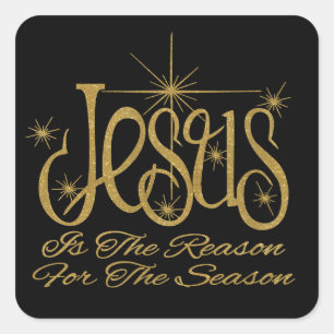 Sticker Carré Jésus Est La Raison Pour La Saison Noël