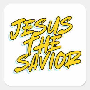 STICKER CARRÉ JÉSUS LE SAUVEUR