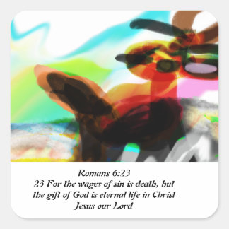 Sticker Carré jesus love joy