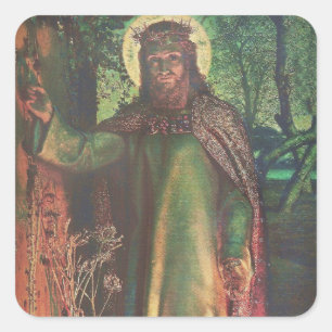 Sticker Carré Jésus se tient à la porte et frappe