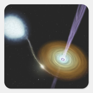 Sticker Carré Jets de matériel fuyant