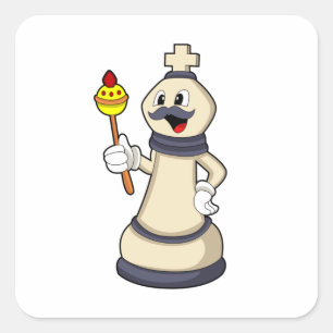 Sticker Carré Jeu d'échecs King à Chess.PNG