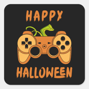 Sticker Carré Jeu d'Halloween, Joyeux Jeu d'Halloween
