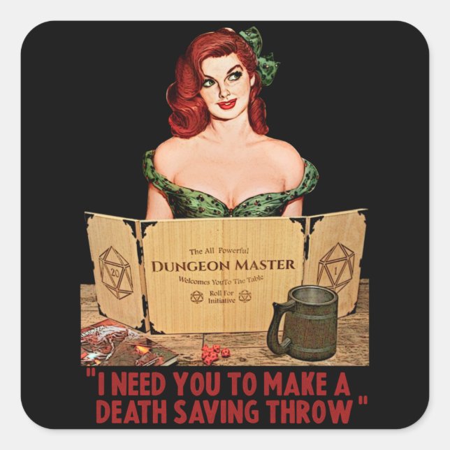 Sticker Carré Jeu sauvant la mort (Devant)