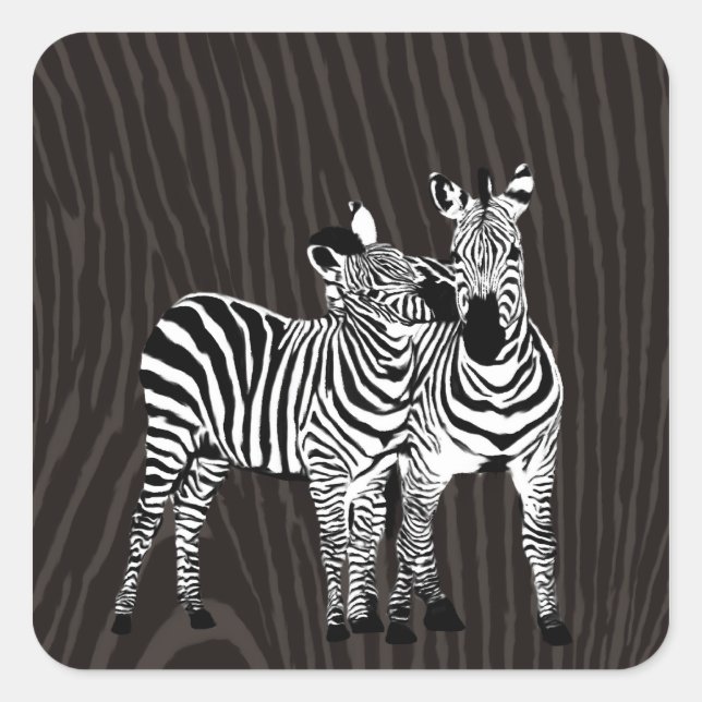 Sticker Carré Jeu Zebra (Devant)