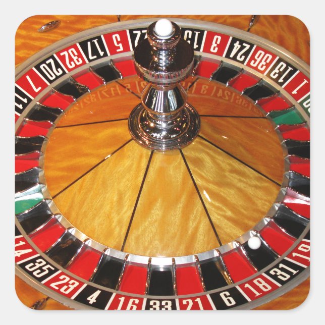Sticker Carré Jeux de roulette (Devant)