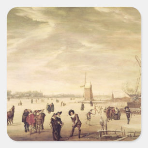 Sticker Carré Jeux sur la glace