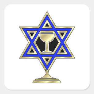 Sticker Carré Jewish Star