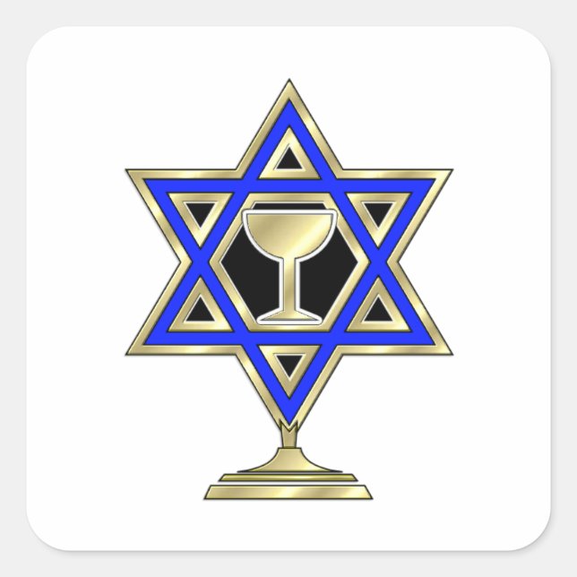 Sticker Carré Jewish Star (Devant)