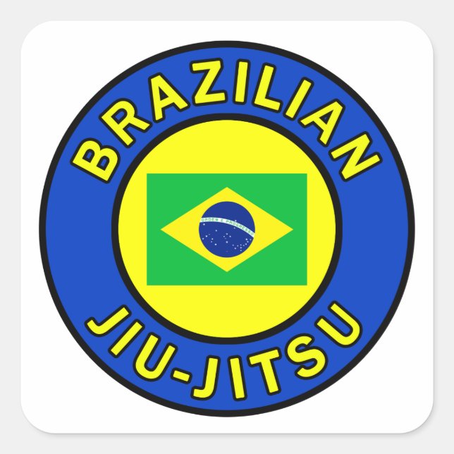 Sticker Carré Jiu Jitsu (Devant)