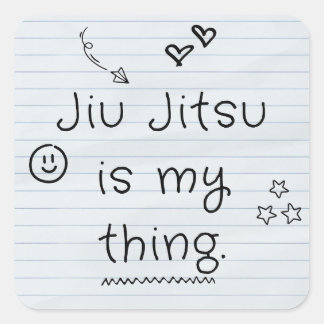 Sticker Carré Jiu Jitsu est ma conception d'autocollant