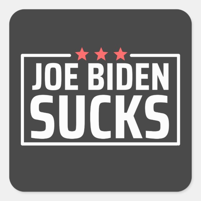 Sticker Carré joe Biden Sucks (Devant)