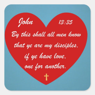 Sticker Carré John 13:35