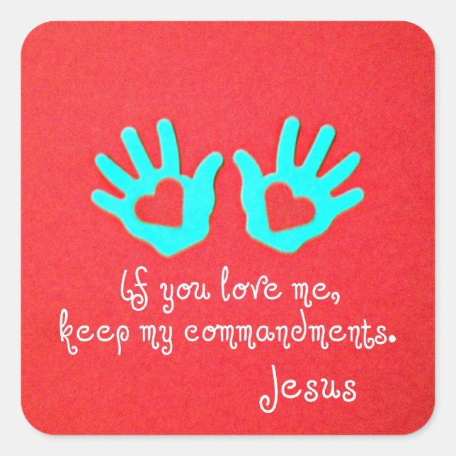 Sticker Carré John 14:15 (Devant)