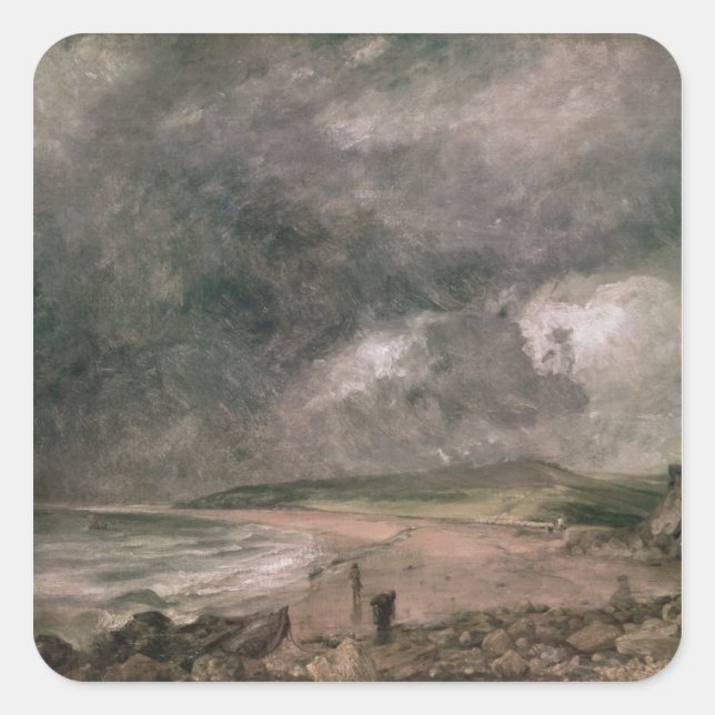 Sticker Carré John Constable | Baie Weymouth avec approche de St (Devant)