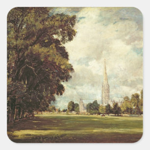 Sticker Carré John Constable   Cathédrale de Salisbury de Lower 