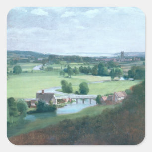 Sticker Carré John Constable   la vallée du Stour avec Dedh