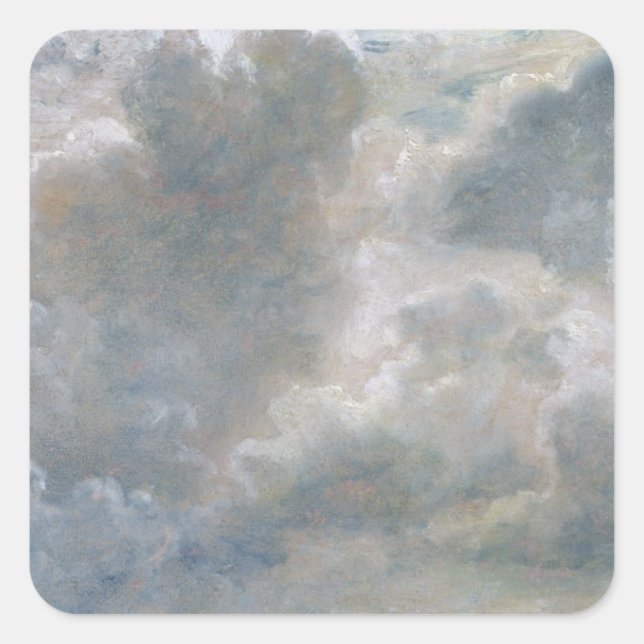 Sticker Carré John Constable | Study of Cumulus Clouds, 1822 (Devant)
