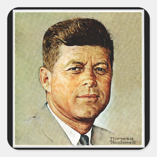 Sticker Carré John F. Kennedy À MEMORIAM (Devant)