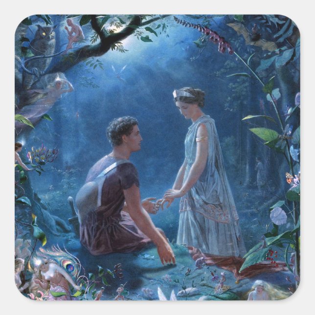 Sticker Carré John Simmons : Le rêve d'une nuit d'été (Devant)