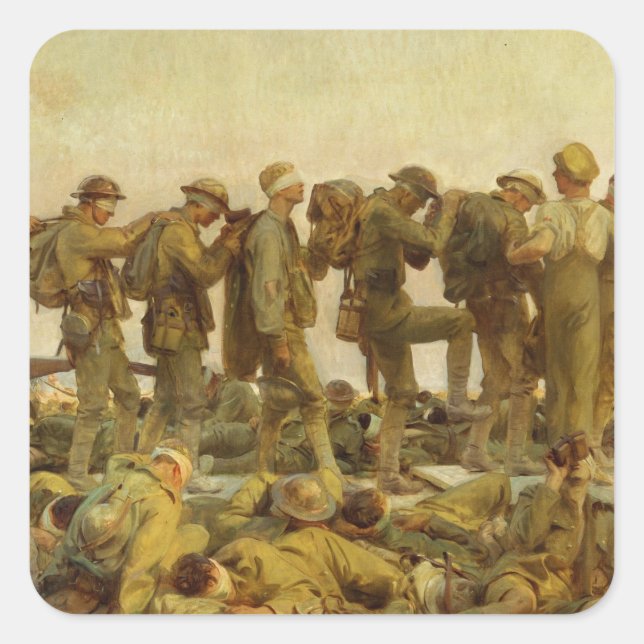 Sticker Carré John Singer Sargent - gazé (Devant)