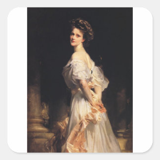Sticker Carré John Singer Sargent - Nancy Astor - Art