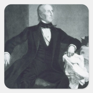 Sticker Carré John Tyler, 10ème Président des États-Unis de