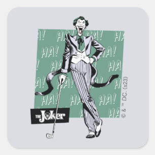 Sticker Carré Joker Avec Golf Club