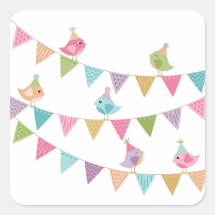 Sticker Carré Joli Bund Bird