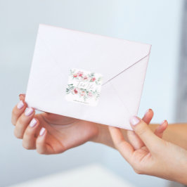 Sticker Carré Joli et chic floral remerciement