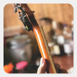 Sticker Carré Jolie guitare acoustique