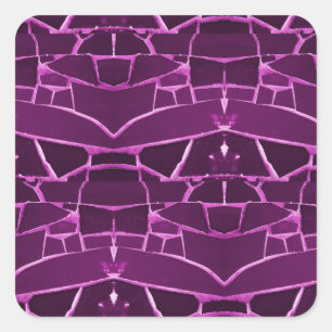 Sticker Carré Jolie mosaïque violette carreaux Motif fille