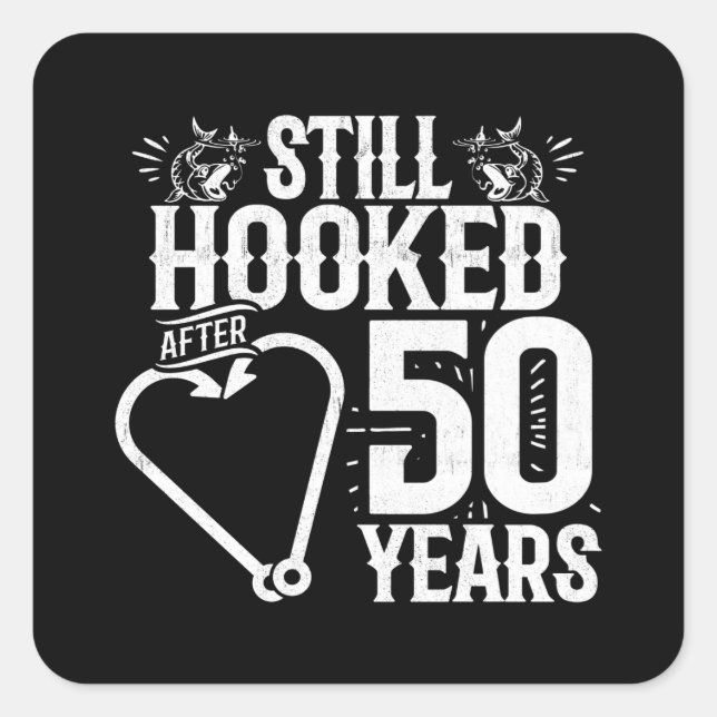 Sticker Carré Jolis couples pour 50 ans de mariage (Devant)