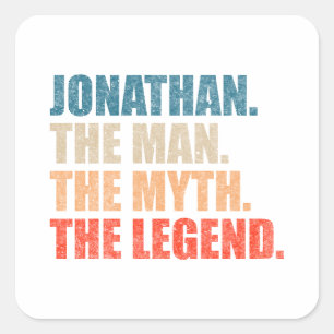 Sticker Carré Jonathan l'homme le mythe la légende