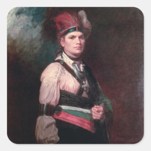 Sticker Carré Joseph Brant, chef des Mohawk, 1742-1807