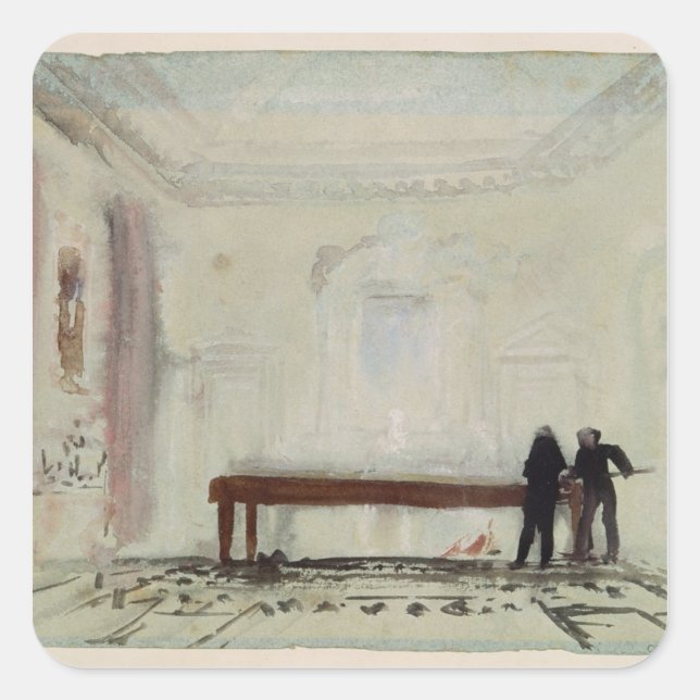 Sticker Carré Joseph Mallord William Turner | Joueurs de billard (Devant)