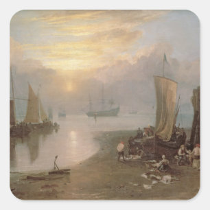 Sticker Carré Joseph Mallord William Turner Soleil