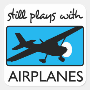 Sticker Carré Joue Toujours Avec Des Avions