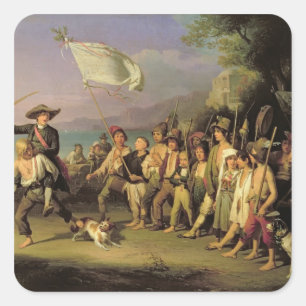 Sticker Carré Jouer aux soldats, Révolution romaine 1848