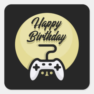 Sticker Carré Joueur Anniversaire